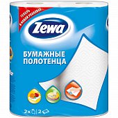 Полотенца бумажные Zewa (Зева) белые двухслойные, 2шт, SCA Hygiene Products